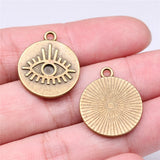 60pcs Eye Charms Jewelry Making Antique Silver Bronze Findings