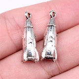 60pcs 3D Rocket Charm Jewelry Making Accessories Antique Silver Bronze