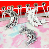 60pcs Antique Silver Moon Charms Pendant DIY for Bracelet Necklace