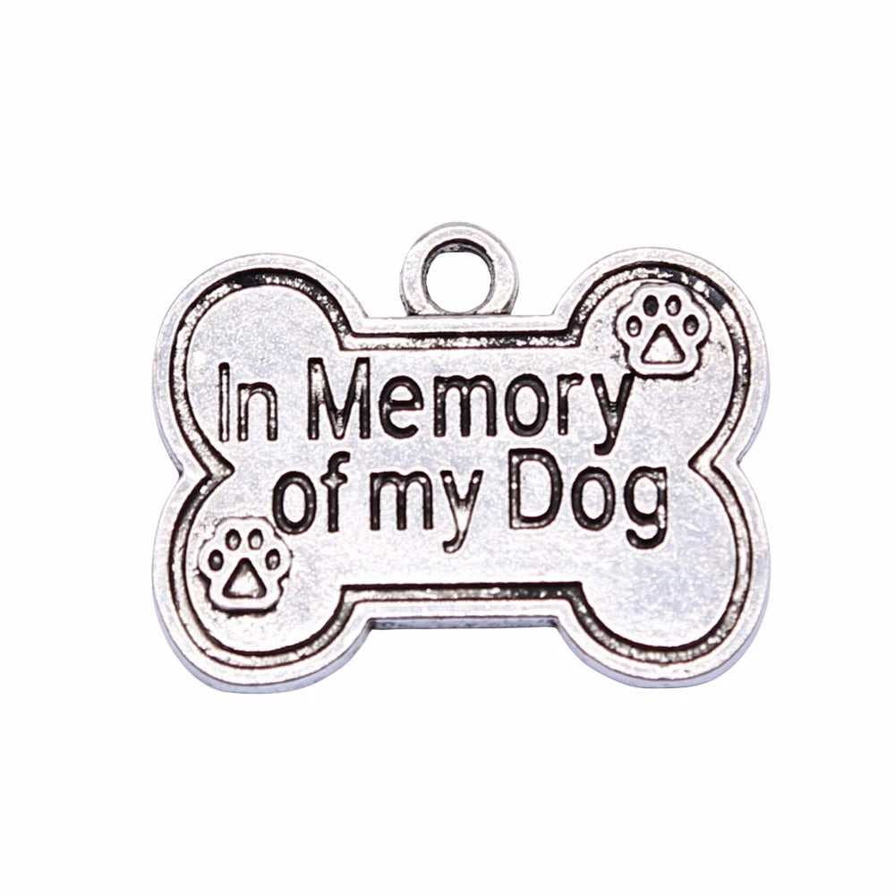 60pcs In Memory Of My Dog Tag Charms - DIY Jewelry Findings