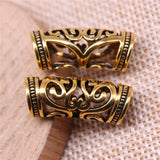 60pcs 26x9mm African Hair Braid Tube Metal Dread Bead Jewelry Findings