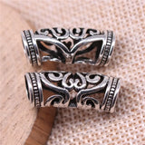 60pcs 26x9mm African Hair Braid Tube Metal Dread Bead Jewelry Findings