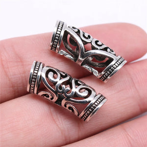 60pcs 26x9mm African Hair Braid Tube Metal Dread Bead Jewelry Findings