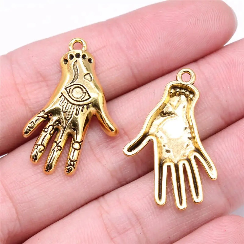 60pcs Mysterious Eye Palm Charms DIY Jewelry Findings