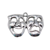 60pcs Drama Mask Theatre Comedy Tragedy Art Pendant DIY Bracelet Necklace