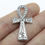60pcs Ankh Cross Charms Antique Silver Pendant Charms Jewelry Accessories