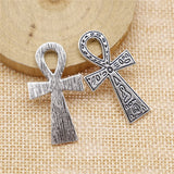 60pcs Ankh Cross Charms Antique Silver Pendant Charms Jewelry Accessories
