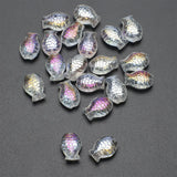 60pcs 3D Aurora Irregular Japanese Fish Glass Beads Multicolor Spacer