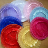 60pcs Round Organza Bag Drawstring Pouch Wedding Birthday Christmas Candy Bag