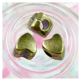 60pcs Antique Bronze Plated Heart Charms Bracelet Beads DIY Jewelry Accessories