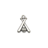 60pcs Alloy Baseball Sports Charms for DIY Jewellery Making