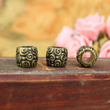 60pcs Large Hole Round Charms Beads for European Bracelet Making