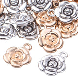 60pcs Antique Rose Flower Charms for Jewelry Making, 2 Colors