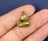 60pcs Antique Bronze Duck Charms Pendants 18x16mm