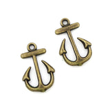 60pcs Antique Bronze Double-Sided Summer Charms Pendant 23x16mm