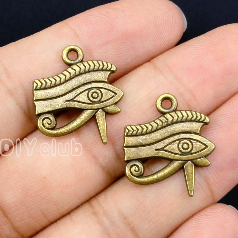 60pcs Bronze Eye of Horus Charms Pendant 20x18mm