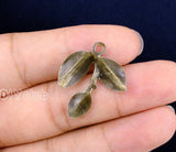60pcs Antique Bronze Leaf Charms Pendant 27x23mm