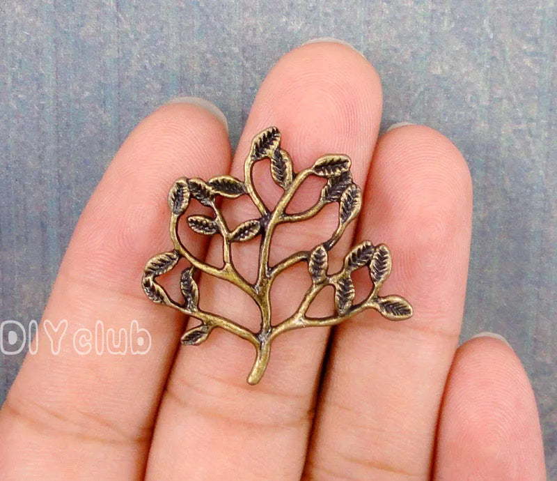 60pcs Antique Bronze Life Tree Charms Pendant 32x30mm