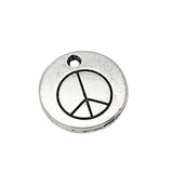60pcs Antique Bronze Peace Sign Charm Pendant 15mm