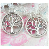 60pcs Antique Silver Life Tree Charms Pendant DIY Bracelet Making