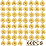 60pcs Antique Sunflower Pendants Charms Alloy Vintage Flower Dangle Charms