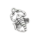60pcs Tibetan Silver 2 Sided Scorpion Charms 26x16mm