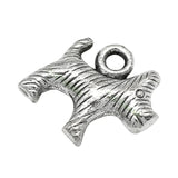 60pcs Tibetan Silver Dog Charms Pendant 13x13mm