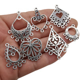 60pcs Tibetan Silver Chandelier Earring Charms for Jewelry Making