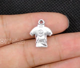 60pcs Antique Tibetan Silver Soccer Shirt Charms Pendant 18x15mm