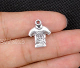 60pcs Antique Tibetan Silver Soccer Shirt Charms Pendant 18x15mm