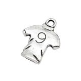 60pcs Antique Tibetan Silver Soccer Shirt Charms Pendant 18x15mm
