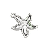 60pcs Tibetan Silver Starfish Charms Pendant 23x19mm