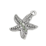 60pcs Tibetan Silver Starfish Charms Pendant 23x19mm
