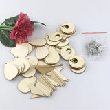 60pcs DIY Wooden Earrings Wedding Party Manual Assemble Findings