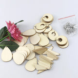 60pcs DIY Wooden Earrings Wedding Party Manual Assemble Findings