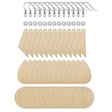 60pcs DIY Wooden Earrings Wedding Party Manual Assemble Findings