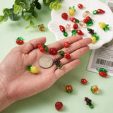 60pcs Lampwork Fruit Beads Mix for DIY Jewelry Making