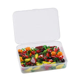 60pcs Lampwork Fruit Vegetable Pendants Mix Shape for DIY Jewelry Making
