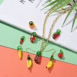 60pcs Lampwork Fruit Vegetable Pendants Mix Shape for DIY Jewelry Making