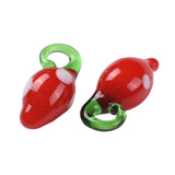 60pcs Lampwork Fruit Vegetable Pendants Mix Shape for DIY Jewelry Making