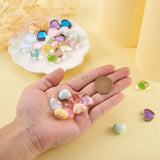 60pcs Resin Heart Cabochons for DIY Jewelry Craft 16.5x18.5x12.5mm