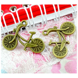 60pcs Antique Bronze Bicycle Bike Charms 25x19mm Pendants DIY Craft Jewelry