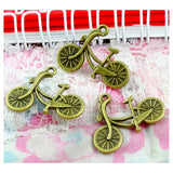 60pcs Antique Bronze Bicycle Bike Charms 25x19mm Pendants DIY Craft Jewelry