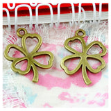 60pcs Four Leaf Clover Charms 25*19MM Antique Pendant DIY Jewelry