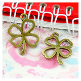 60pcs Four Leaf Clover Charms 25*19MM Antique Pendant DIY Jewelry