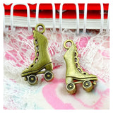 60pcs Roller Skates Shoes Charms Vintage Bronze DIY Findings
