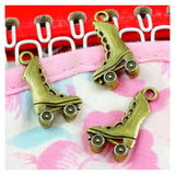 60pcs Roller Skates Shoes Charms Vintage Bronze DIY Findings