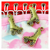 60pcs Roller Skates Shoes Charms Vintage Bronze DIY Findings