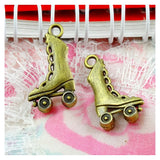 60pcs Roller Skates Shoes Charms Vintage Bronze DIY Findings