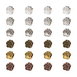 60pcs Dog Paw Print Spacer Beads Large Hole Metal Beads for Jewelry Making DIY